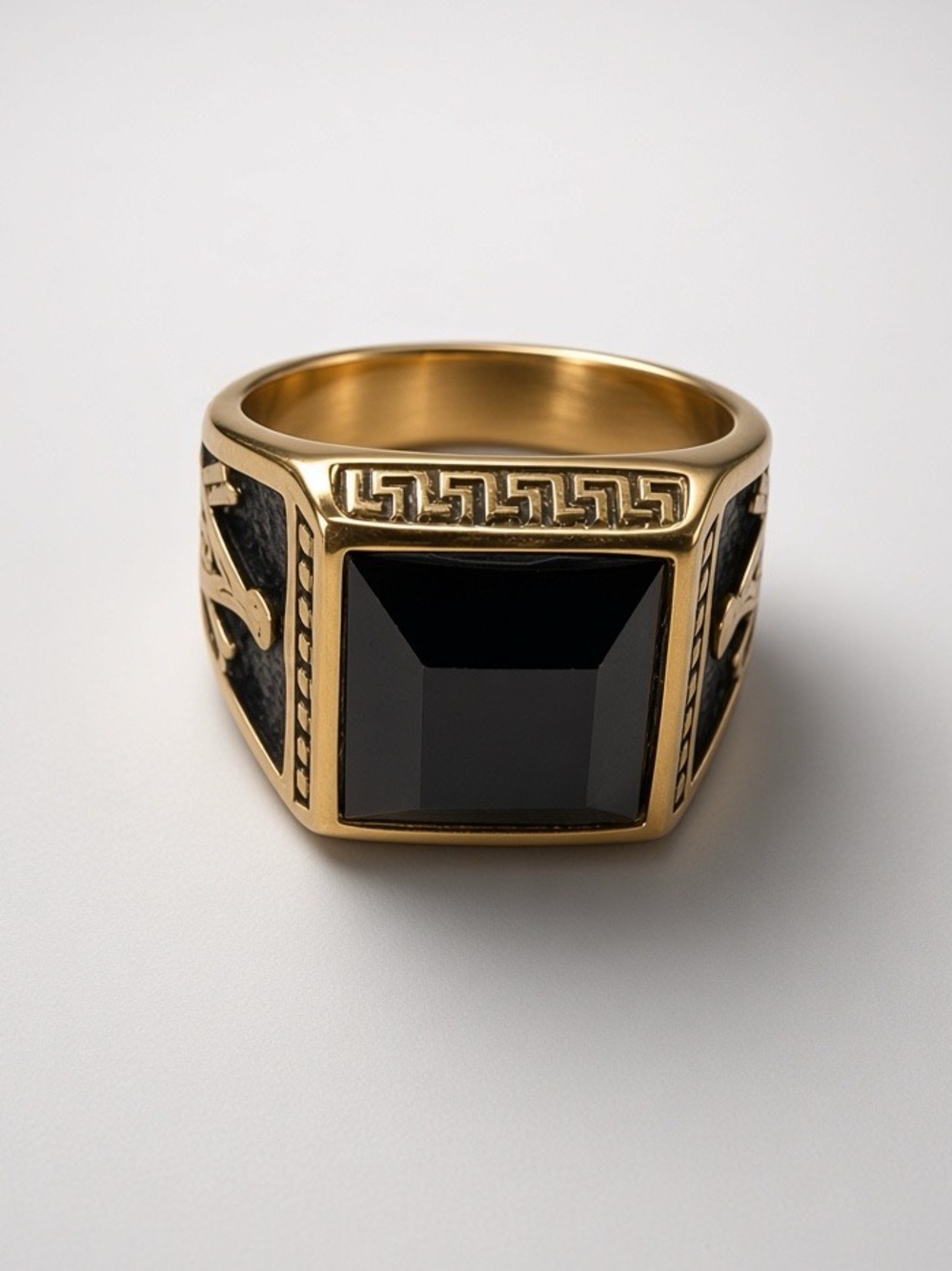 Black and Gold Masonic Ring